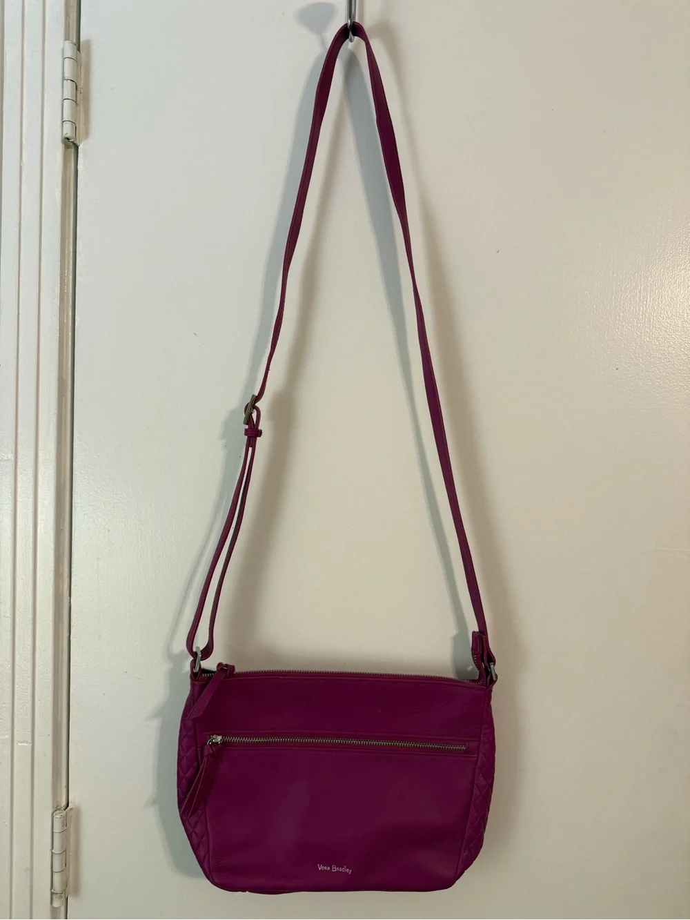 Vera Bradley Magenta Leather Shoulder Bag